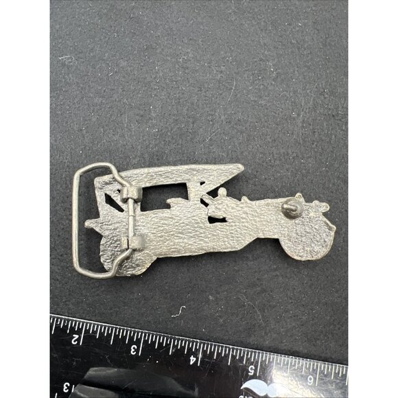 1970s Vintage Antique Car Belt Buckle Solid Brass Model T Baron Buckle Co - Picture 7 of 8